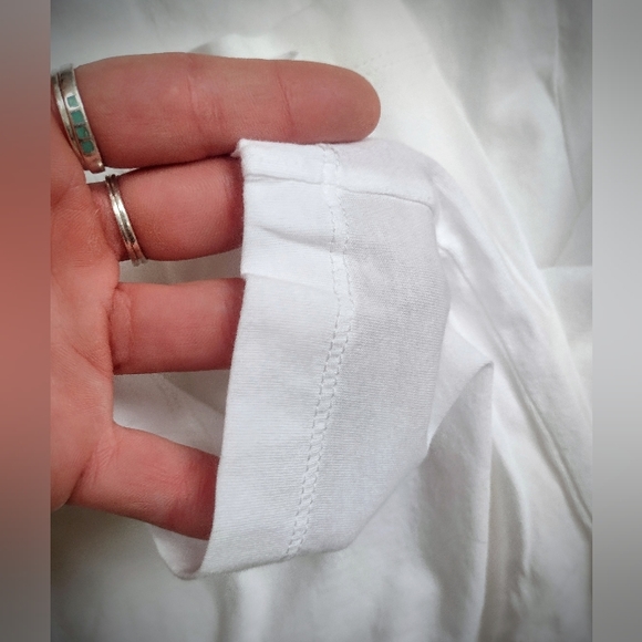 NWT J. Crew Broken-In Long Sleeve T-Shirt w/ Chest Pocket, White, Large-Tall - Picture 7 of 9